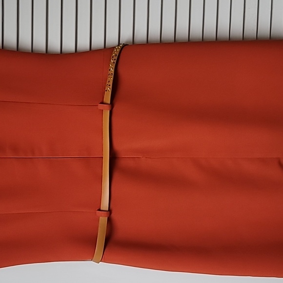 2 PC Burnt Orange DRESS and matching Coat - Picture 6 of 9